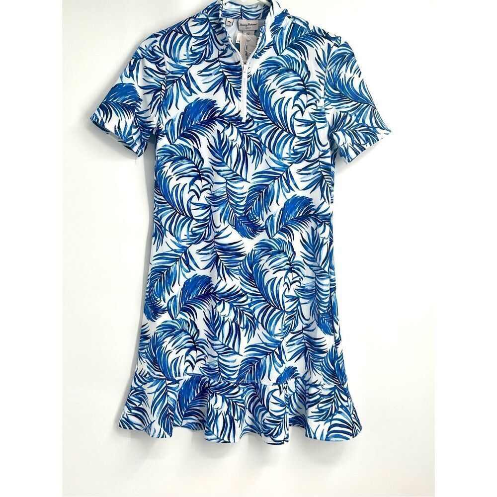 Tommy Bahama NWT size S blue palms dress golf tennis pickleball - Picture 2 of 13